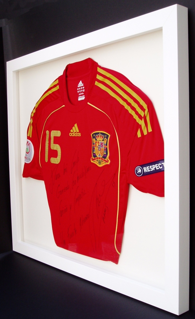 Enmarcación de camiseta de la Selección Española